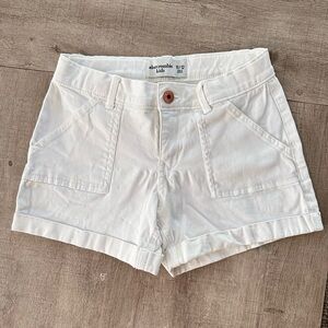 Abercrombie Kids Cream High Waist Shorts